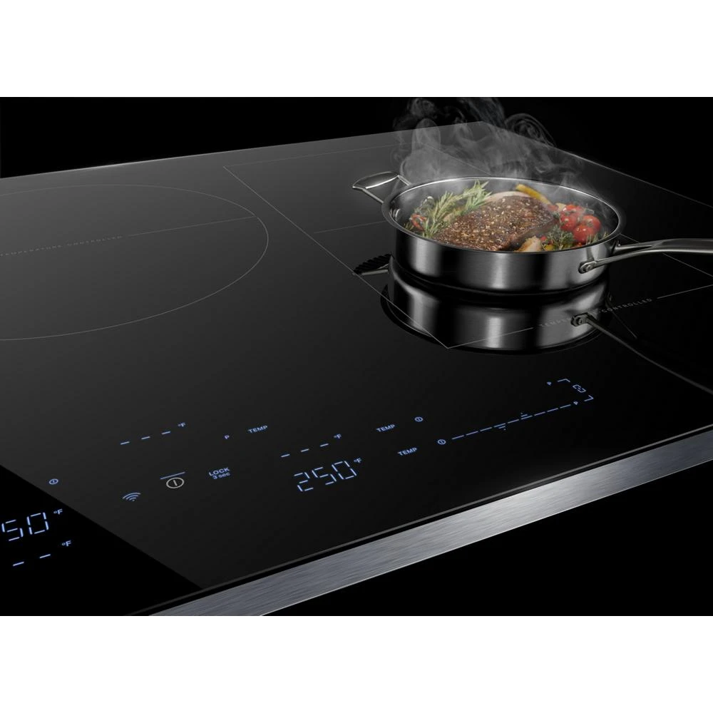 36" Lustre Smart Induction Cooktop with Temperature-Controlled Cooking JICT736SS