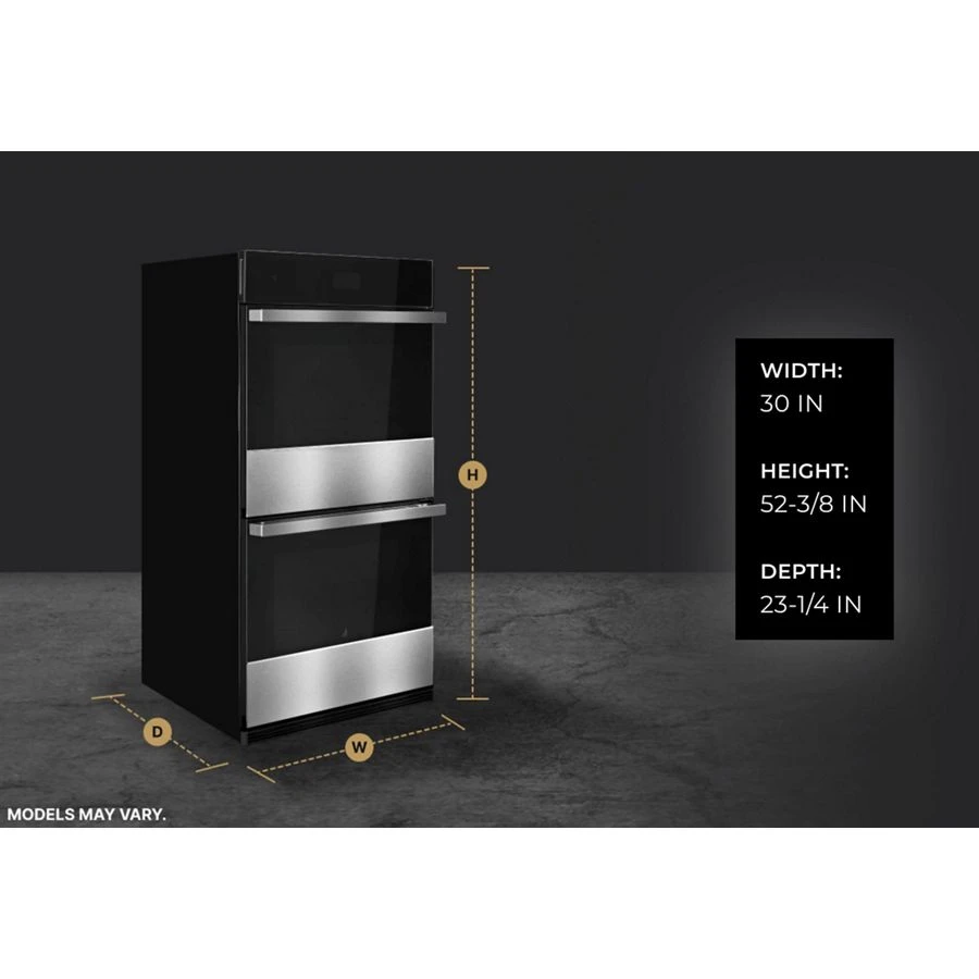 Noir™ 30" Double Wall Oven With V2™ Vertical Dual-fan Convection JJW3830LM