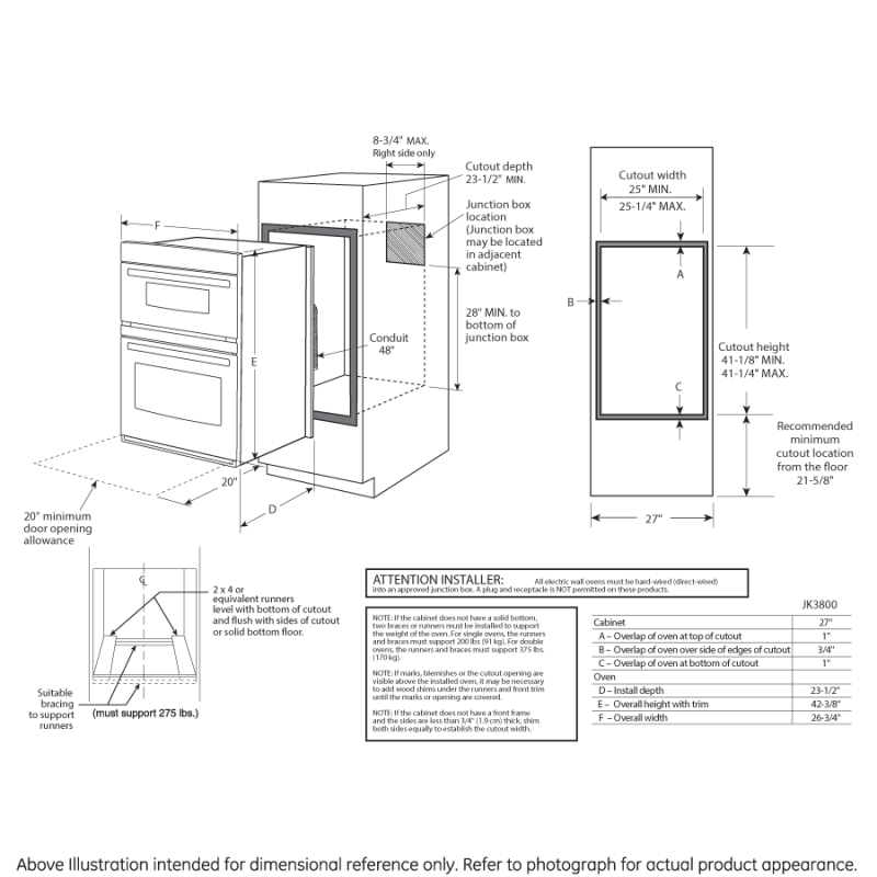 27" Built-In Combination Microwave/Thermal Wall Oven JK3800SHSS