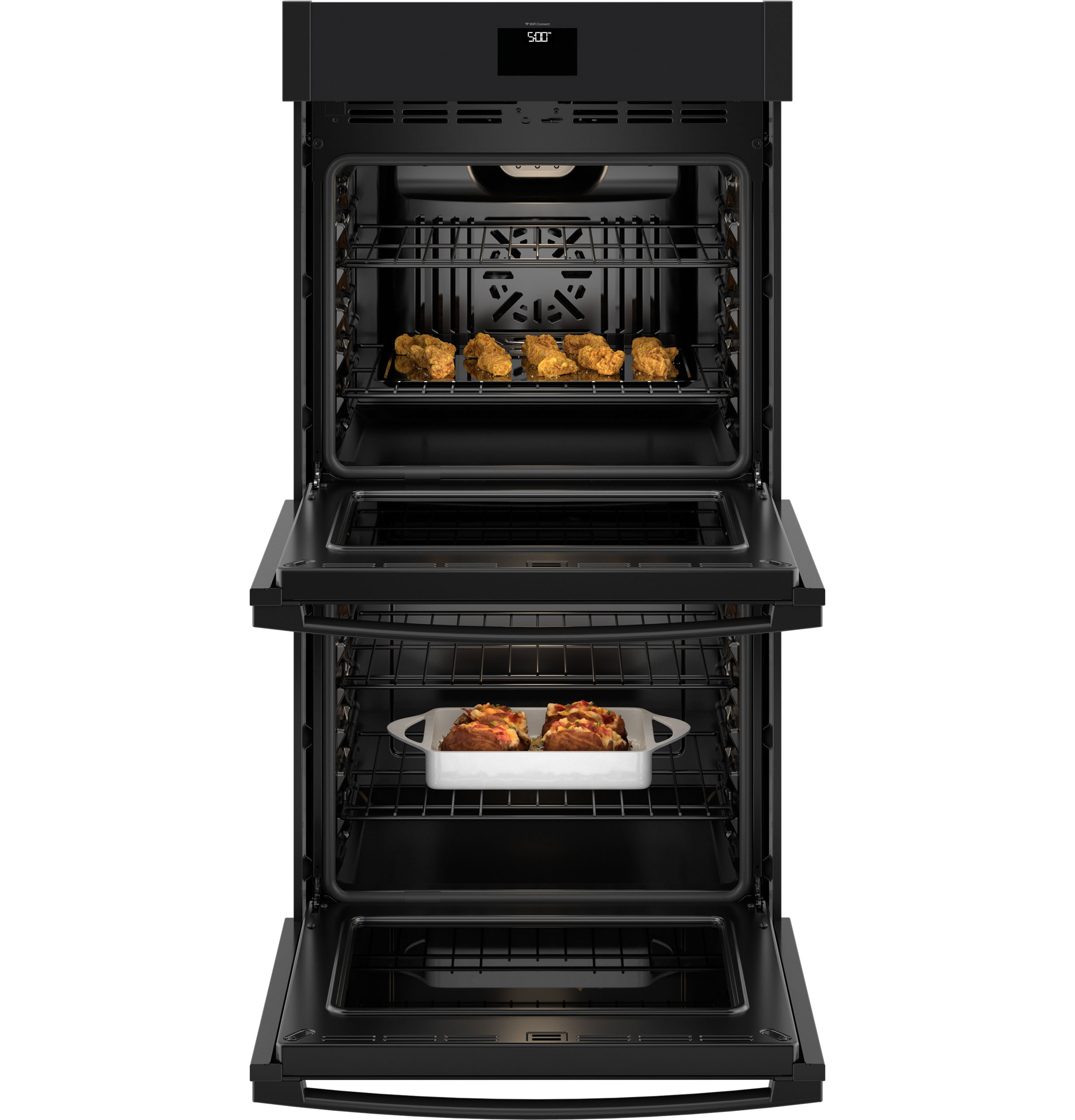 27" Smart Built-In Convection Double Wall Oven with No Preheat Air Fry JKD5000DVBB