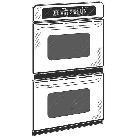 27" Built-In Double Wall Oven JKP28SKSS