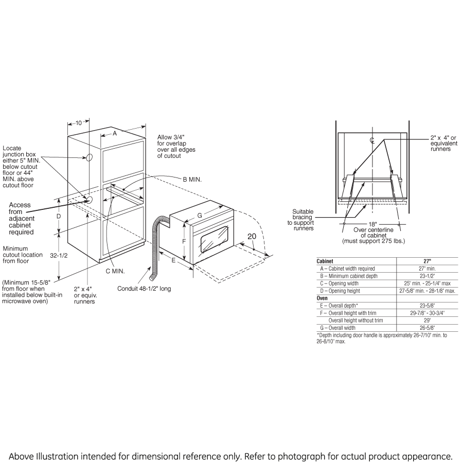 27" Built-In Single Wall Oven JKP30DPWW