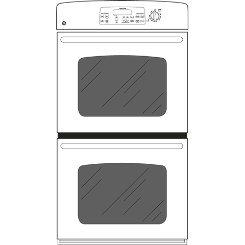 27" Built-In Double Wall Oven JKP35DPBB