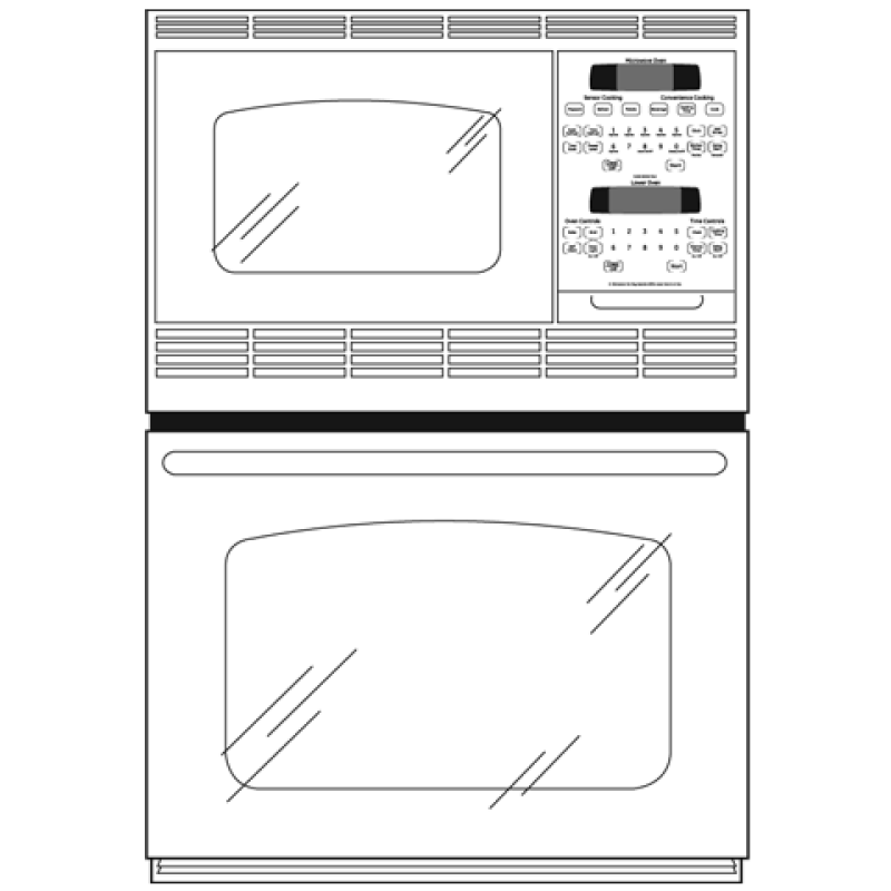 27" Built-In Double Microwave/Thermal Wall Oven JKP90DPBB