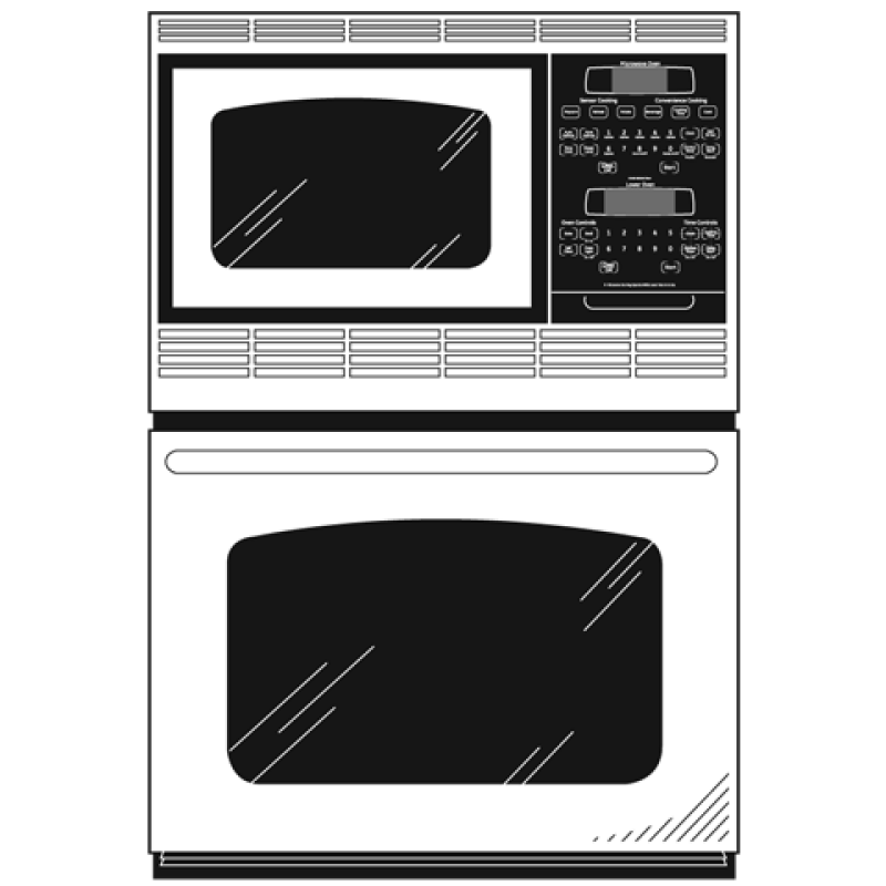 27" Built-In Double Microwave/Thermal Wall Oven JKP90SMSS