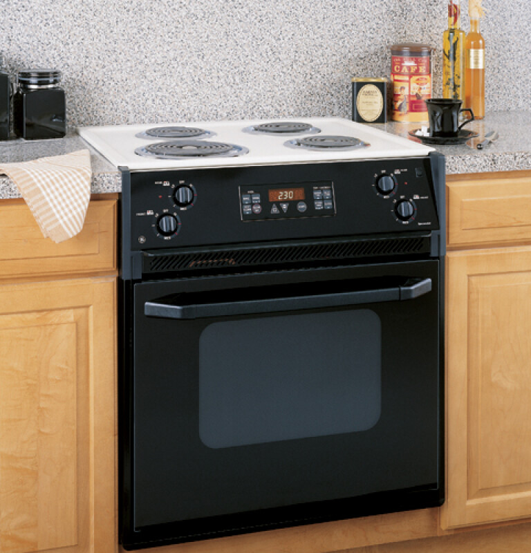 Spacemaker 27" Drop-In Electric Range with Self-Cleaning Oven JMP28BCWH