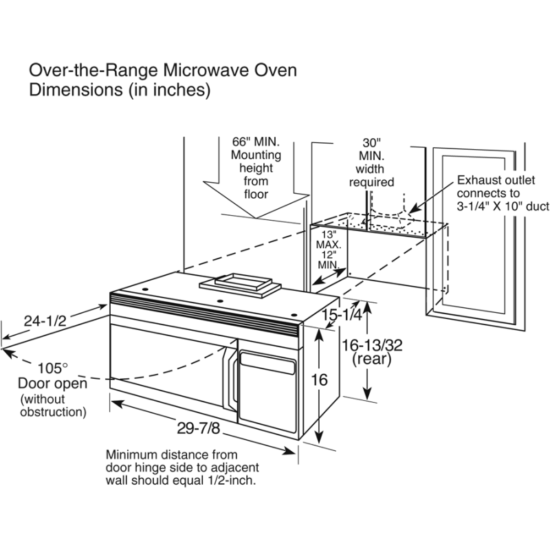 Spacemaker Over-the-Range Microwave Oven JNM1851DMWW