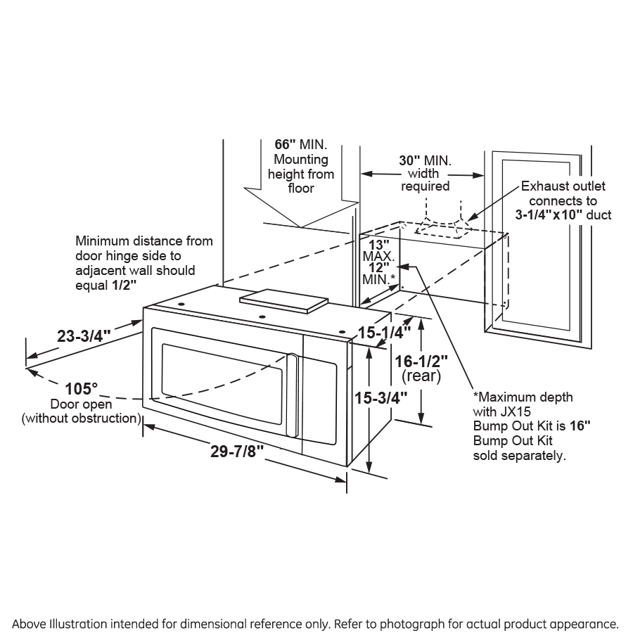 1.6 Cu. Ft. Over-the-Range Microwave Oven with Recirculating Venting JNM3161DFCC