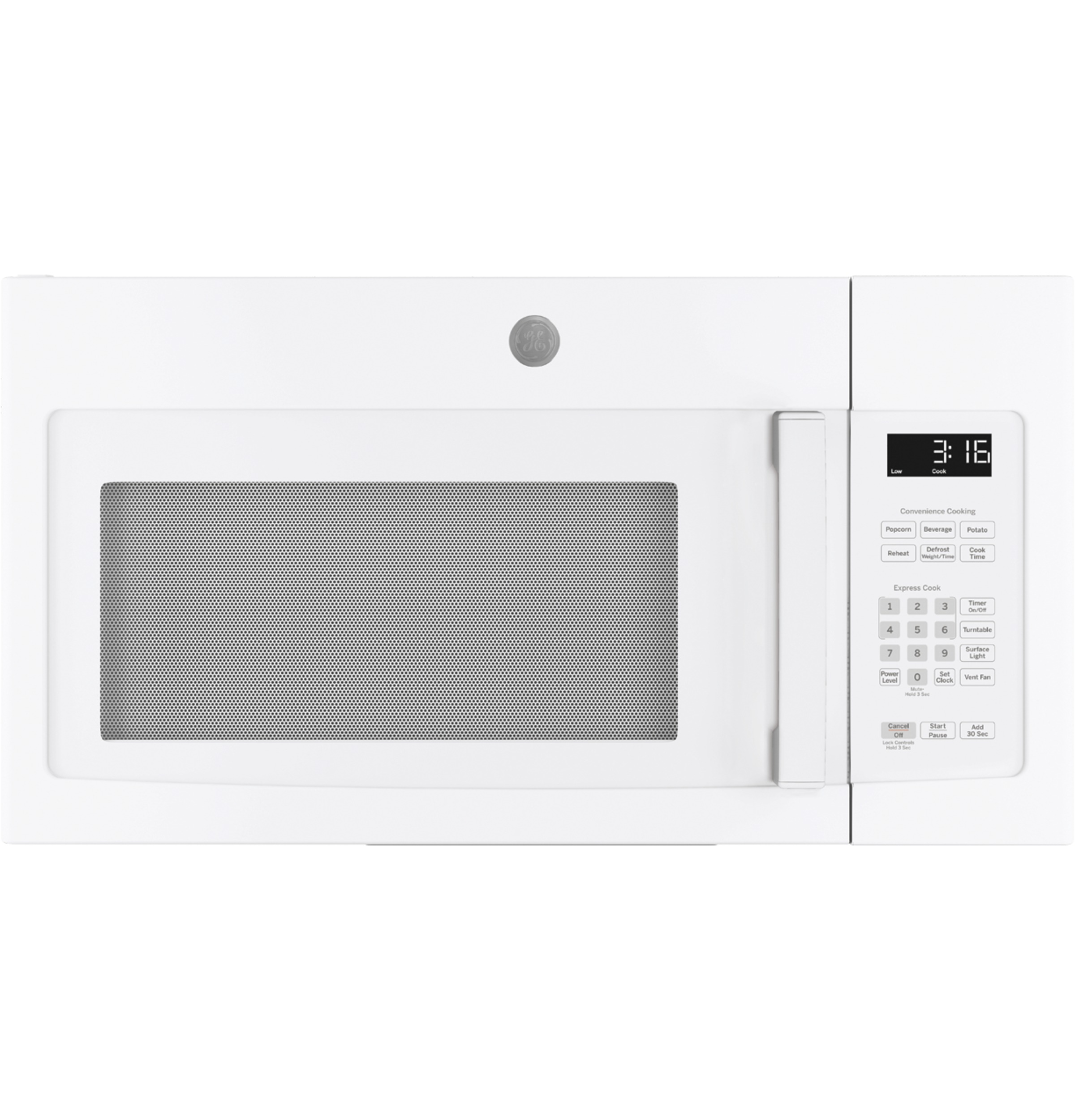 GE 1.6 Cu. Ft. Over-the-Range Microwave Oven with Recirculating Venting White JNM3163DJWW Picture 1