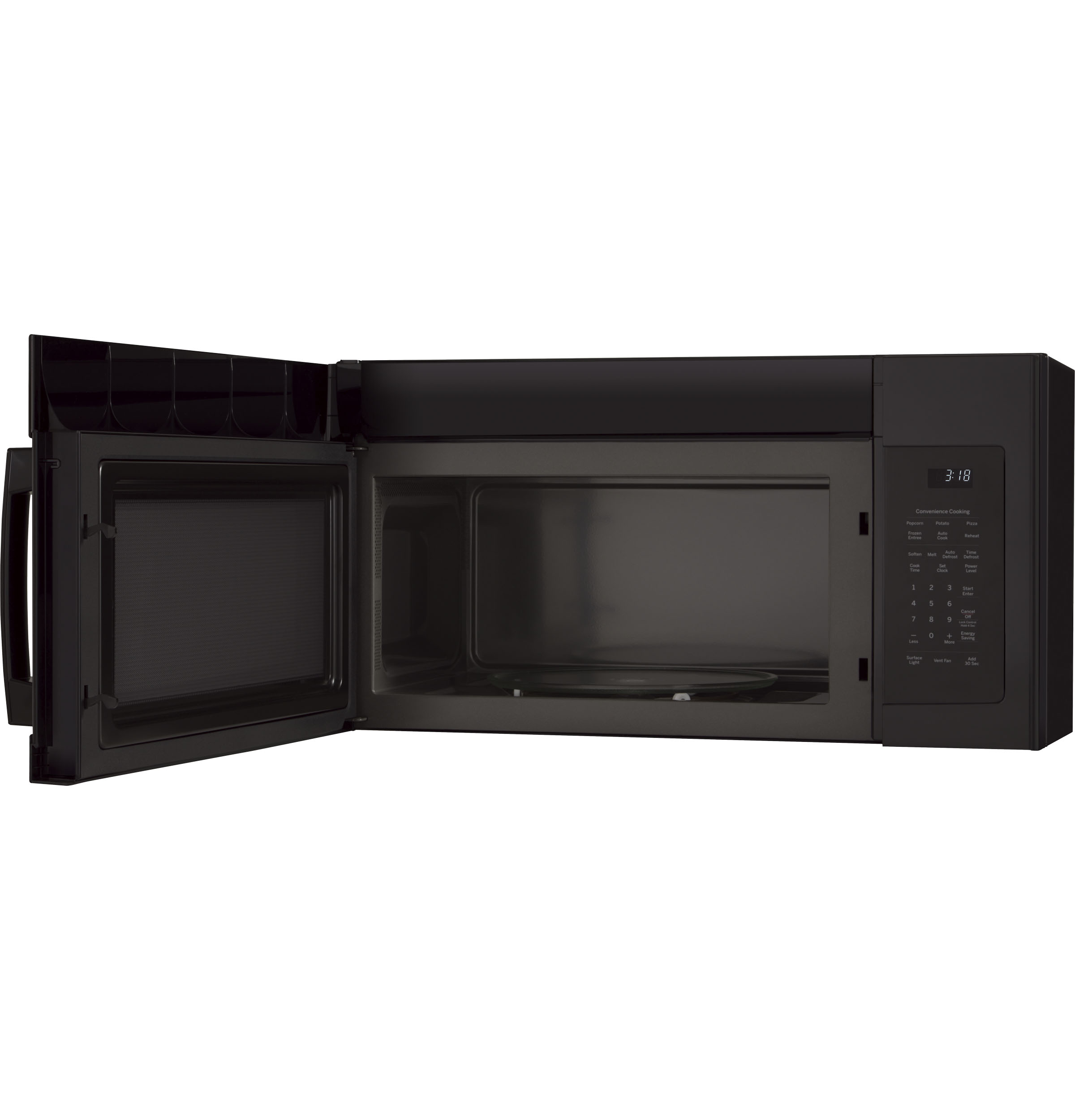 GE® 1.8 Cu. Ft. Over-the-Range Microwave Oven with Recirculating Venting JNM3184DPBB