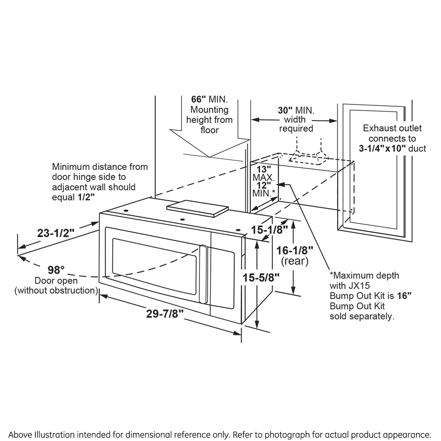 GE® 1.8 Cu. Ft. Over-the-Range Microwave Oven with Recirculating Venting JNM3184RPSS