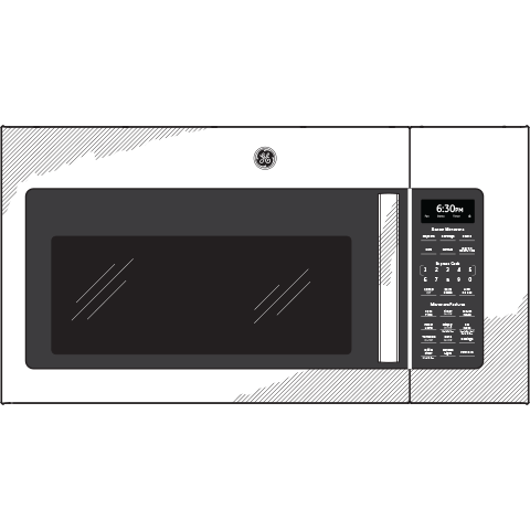 1.9 Cu. Ft. Over-the-Range Sensor Microwave Oven with Recirculating Venting JNM7196BLTS