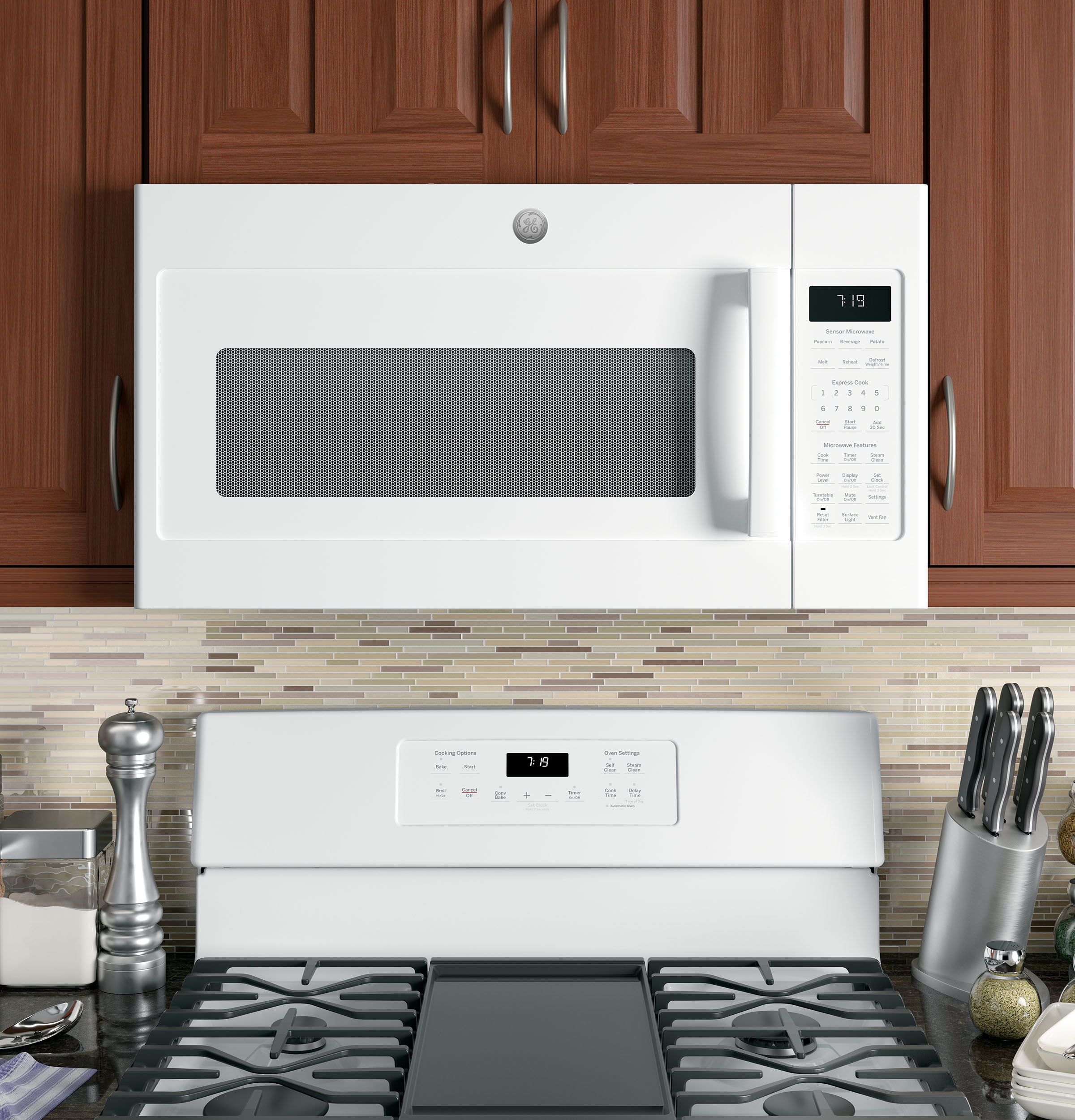 1.9 Cu. Ft. Over-the-Range Sensor Microwave Oven with Recirculating Venting JNM7196DKWW
