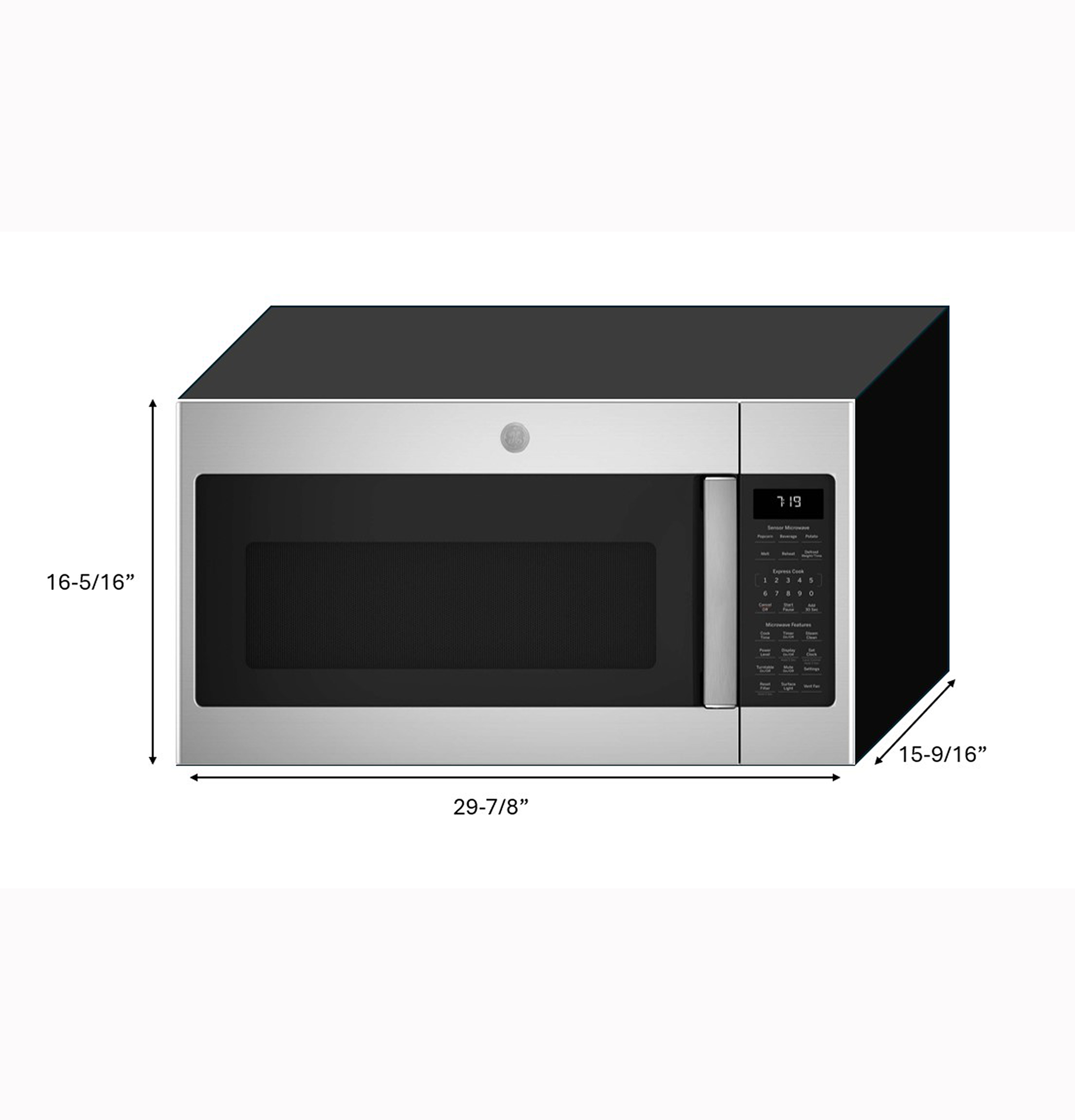 1.9 Cu. Ft. Over-the-Range Sensor Microwave Oven with Recirculating Venting JNM7196RWSS