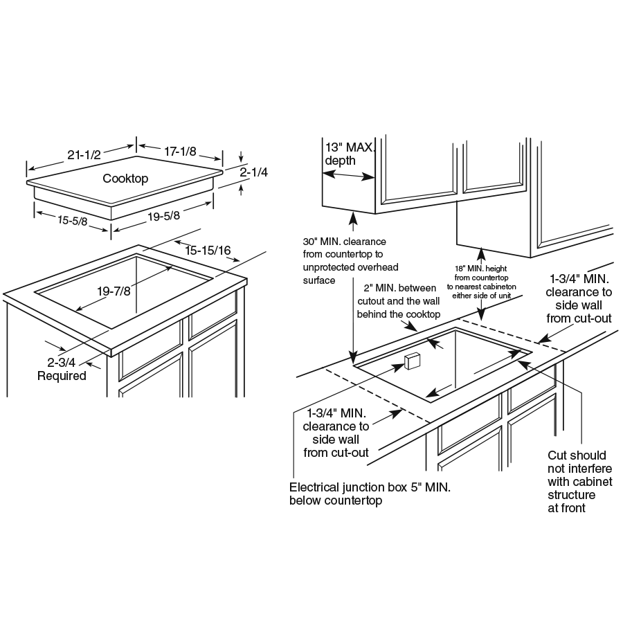 21" Electric Radiant Cooktop JP3021DPBB
