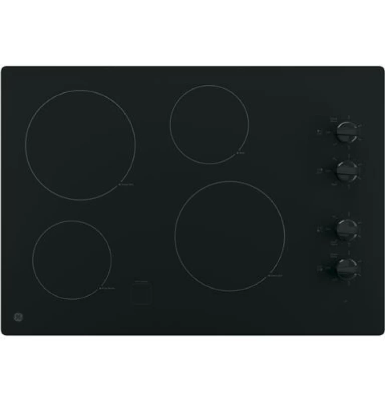 GE 30" Built-In Knob Control Electric Cooktop Black JP3030DJBB Picture 1