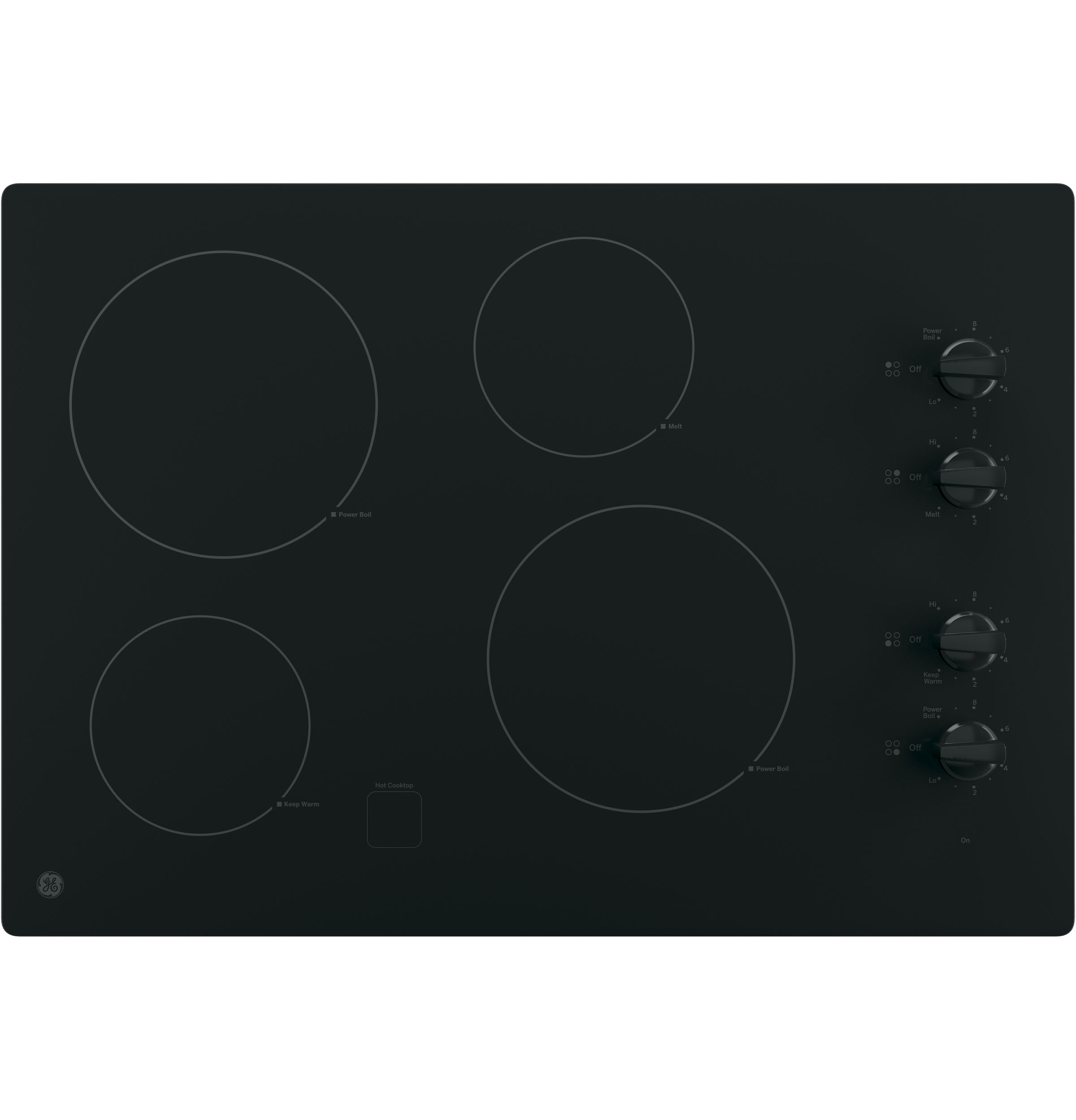 30" Built-In Knob Control Electric Cooktop JP3030SWSS