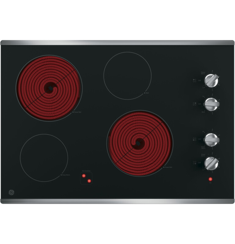 30" Built-In Knob Control Electric Cooktop JP3030SJSS