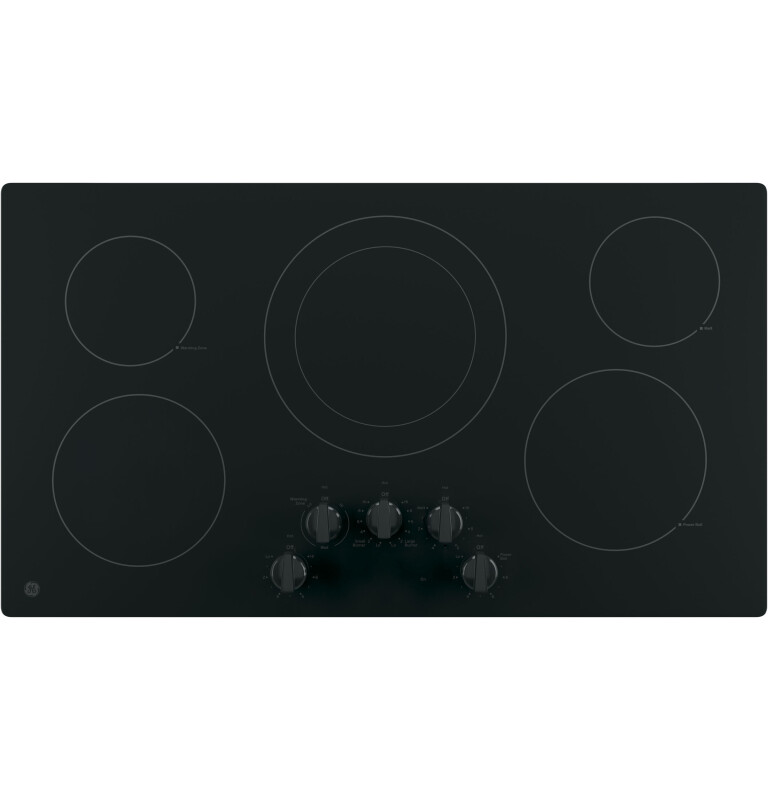 GE 36" Built-In Knob Control Electric Cooktop Black JP3036DLBB Picture 1