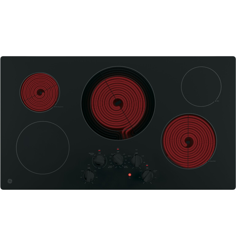 36" Built-In Knob Control Electric Cooktop JP3036DLBB