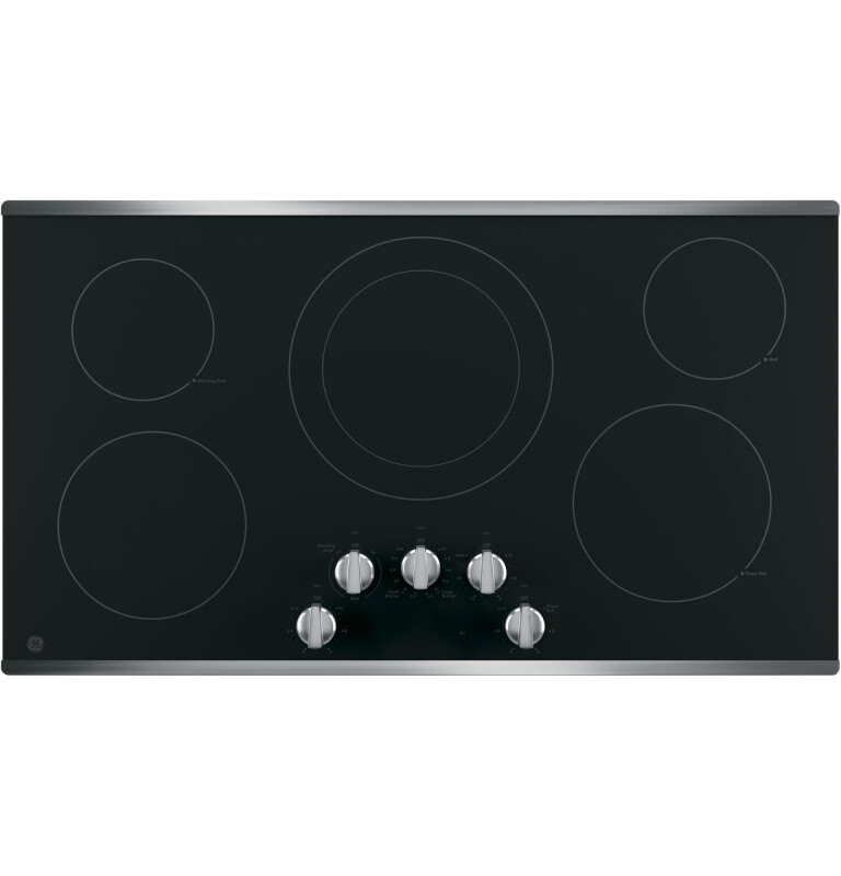 GE 36" Built-In Knob Control Electric Cooktop Stainless Steel JP3036SLSS Picture 1