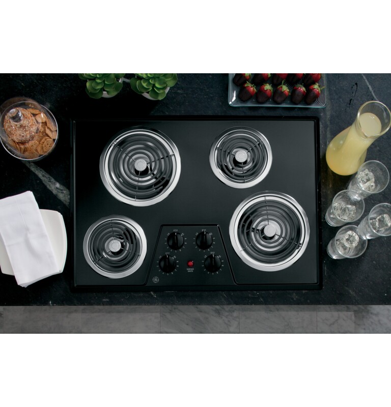 GE 30" Built-In Electric Cooktop Black JP328BKBB Picture 1
