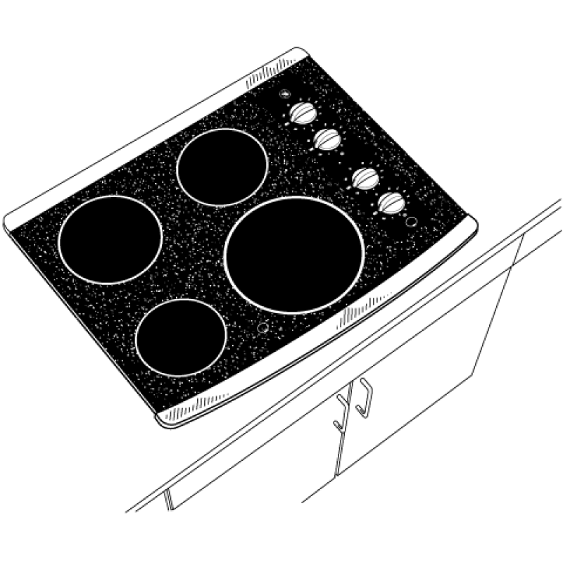 30" Built-In CleanDesign Electric Cooktop JP346SMSS