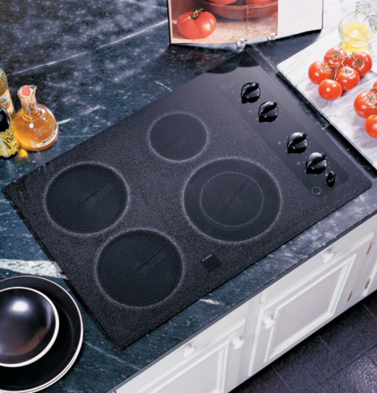 30" Built-In CleanDesign Electric Cooktop JP350BCBB