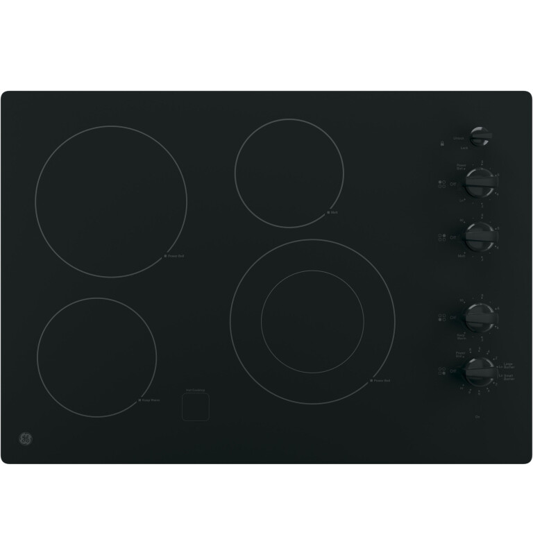 30" Built-In Knob Control Electric Cooktop JP3530DJBB