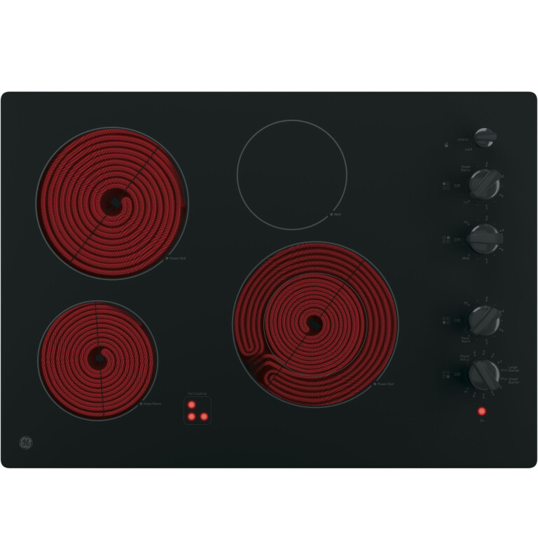 30" Built-In Knob Control Electric Cooktop JP3530DJBB