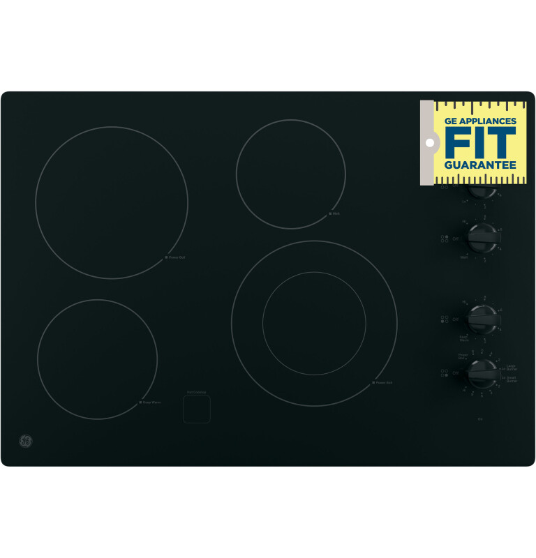 30" Built-In Knob Control Electric Cooktop JP3530DJBB