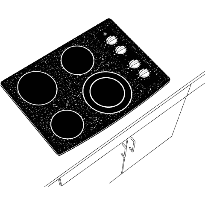 30" Built-In Electric Cooktop JP356WMWW