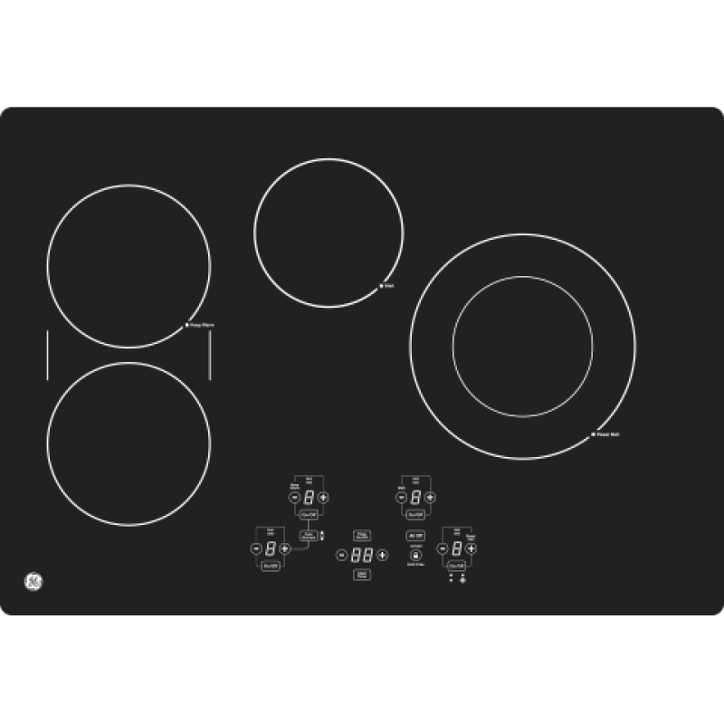 30" Built-In Touch Control Electric Cooktop JP5030DJBB