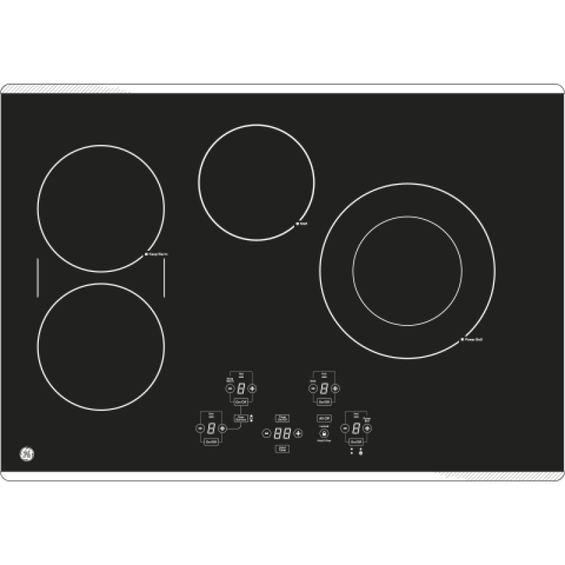 30" Built-In Touch Control Electric Cooktop JP5030SJSS