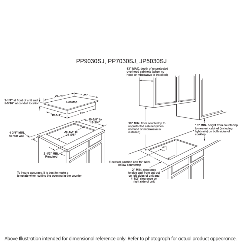 30" Built-In Touch Control Electric Cooktop JP5030SJSS