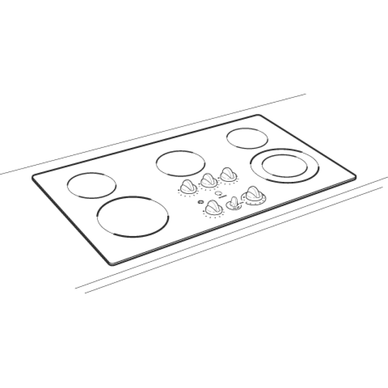 36" Built-In Electric Cooktop JP655BKBB