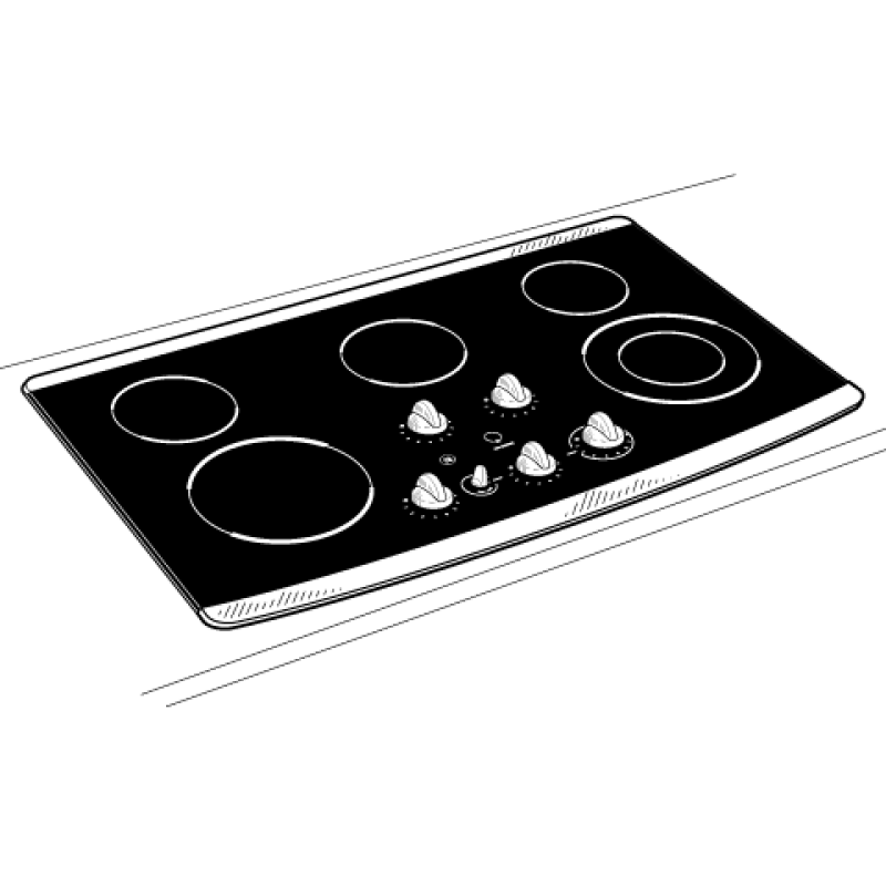 36" Built-In Electric Cooktop JP655SMSS