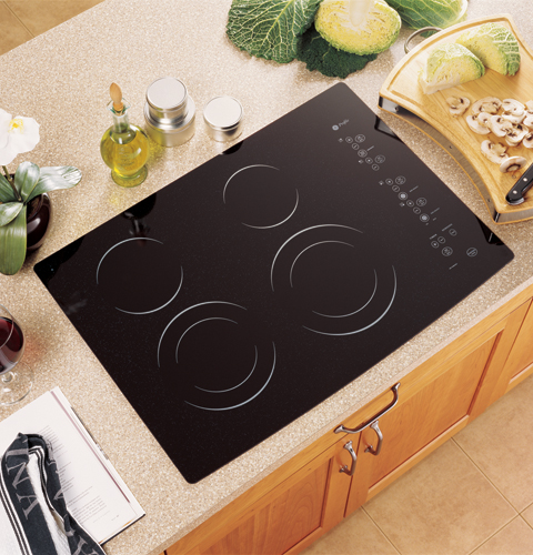 30" Built-In CleanDesign Electric Cooktop JP950WKWW