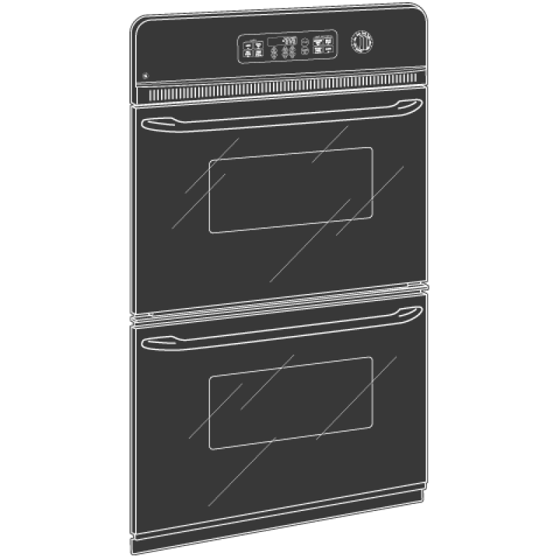 24" Double Wall Oven JRP28BJBB