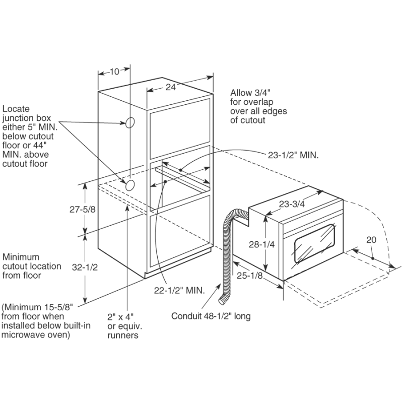 24" Electric Single Standard Clean Wall Oven JRS06SKSS