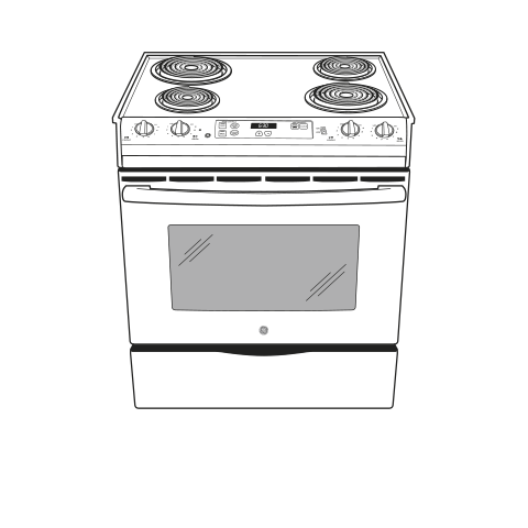 30" Slide-In Front Control Electric Range JS250DFBB