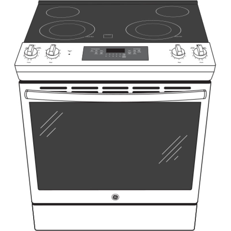 30" Slide-In Electric Range JS645SLSS