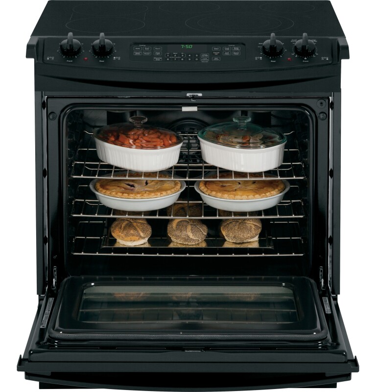 30" Slide-In Front Control Electric Convection Range JS750DFBB