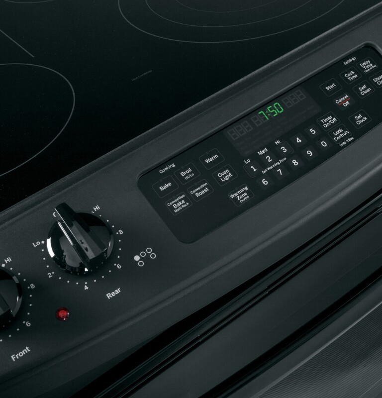 30" Slide-In Front Control Electric Convection Range JS750DFBB