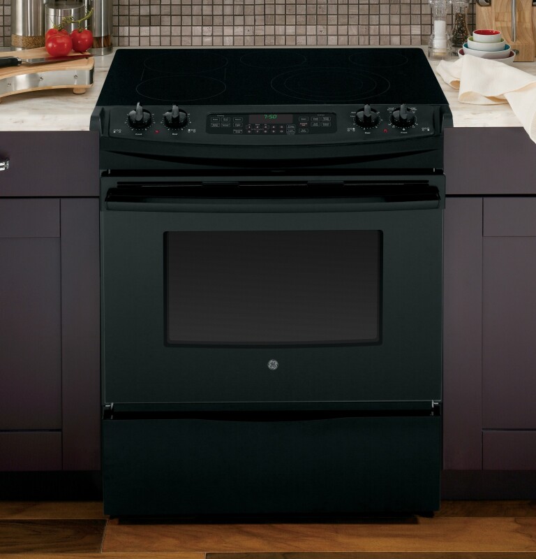 30" Slide-In Front Control Electric Convection Range JS750DFBB