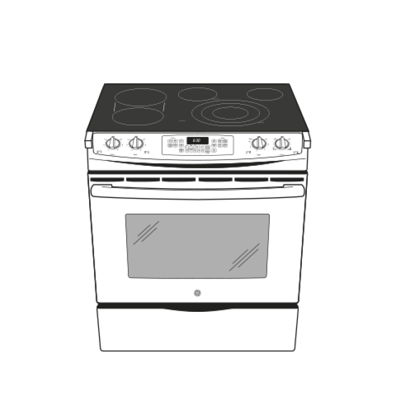 30" Slide-In Front Control Electric Convection Range JS750DFBB