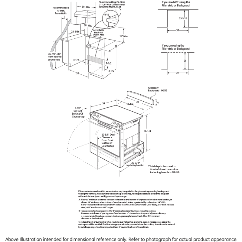 30" Slide-In Front Control Electric Convection Range JS750DFBB