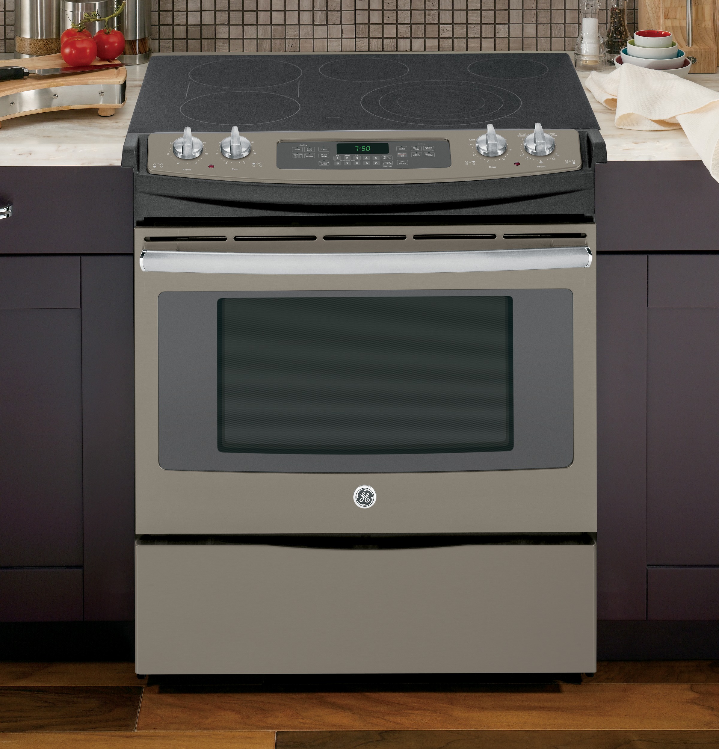 30" Slide-In Front Control Electric Convection Range JS750EFES
