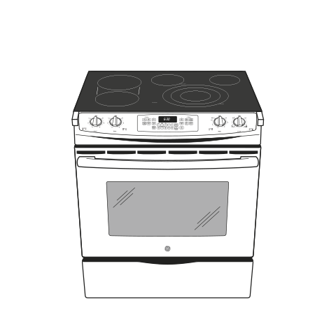 30" Slide-In Front Control Electric Convection Range JS750EFES