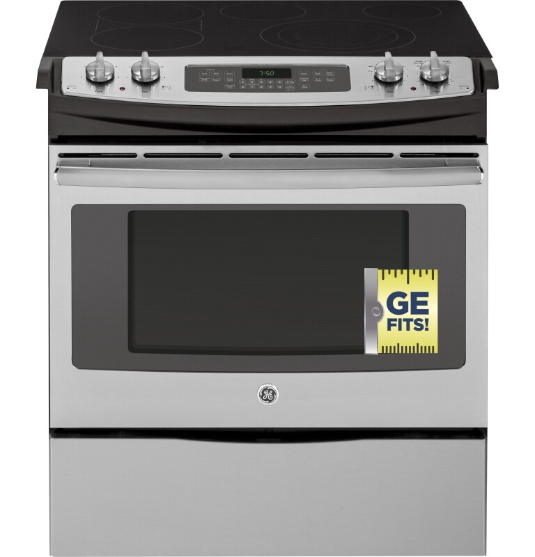 30" Slide-In Front Control Electric Convection Range JS750SFSS